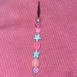 Pink and Blue Beaded Cutie Clip